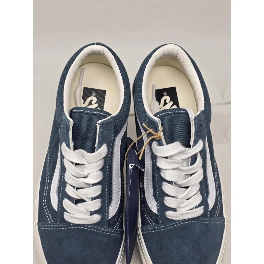 Vans Old Skool Deep Indigo Blue White VN000D7ZFOB Men's Size 5.5 Shoes New